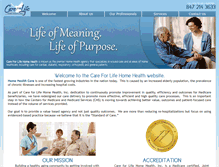 Tablet Screenshot of careforlifehomehealth.com